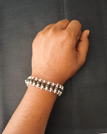 Silver Plated Karungali Modern Bracelet 🔱🔱
