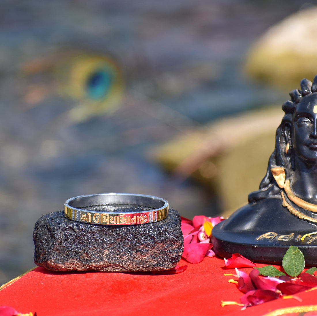Gold Plated Due Tone Shree Umiya Mataji Bangels/Kada