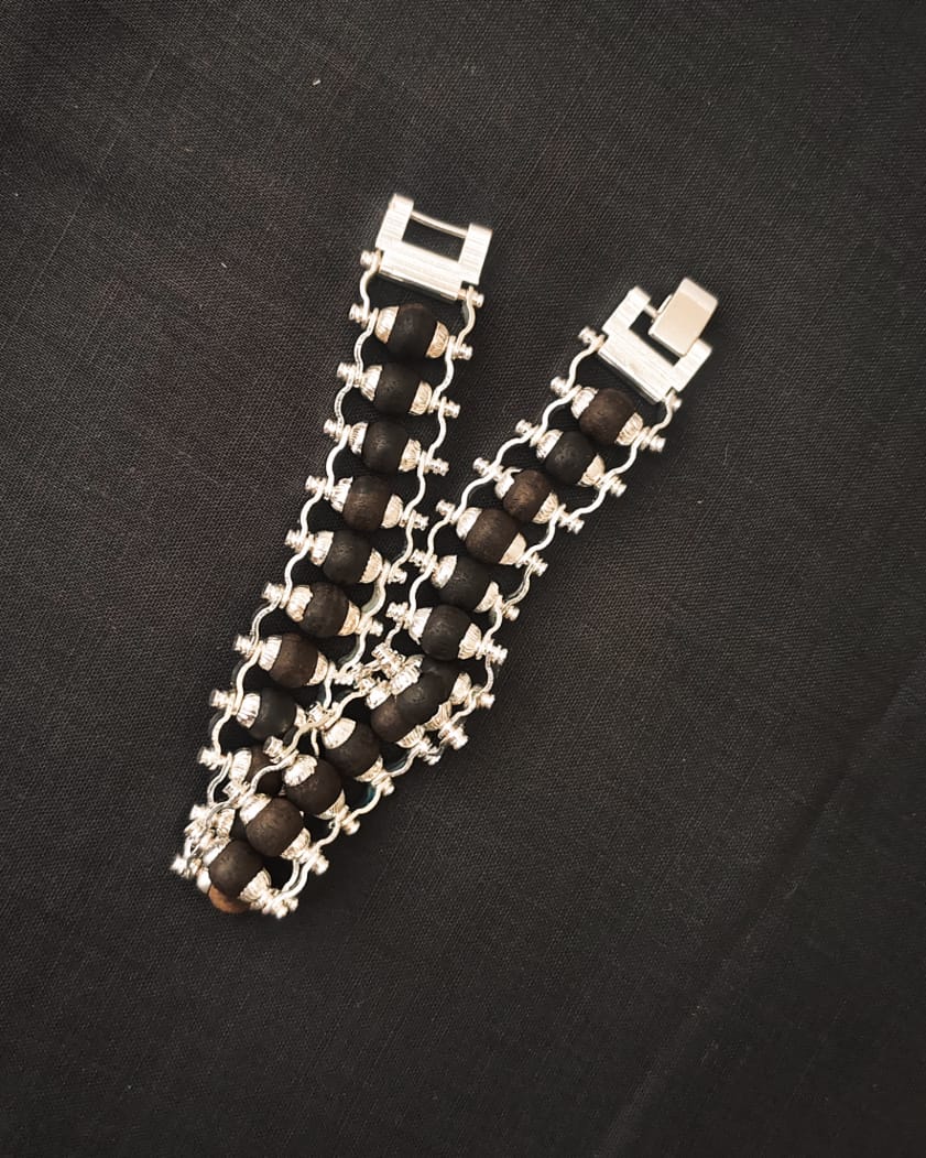 Silver Plated Karungali Modern Bracelet 🔱🔱
