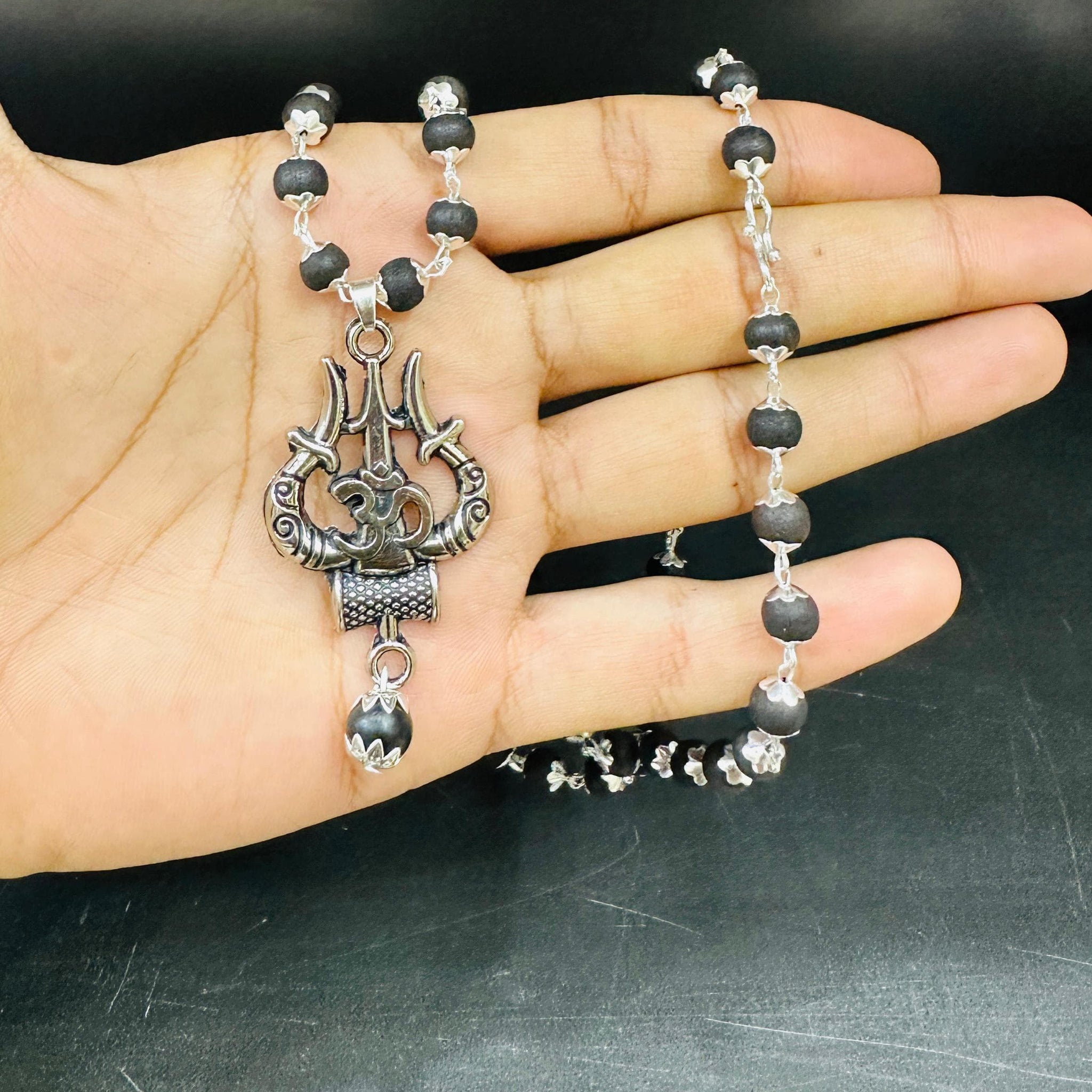 Karungali Mala with Trishul Locket 🔱