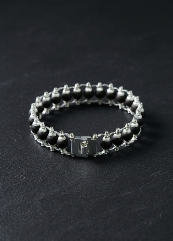 🔱🔱 Silver Plated Karungali Modern Bracelet